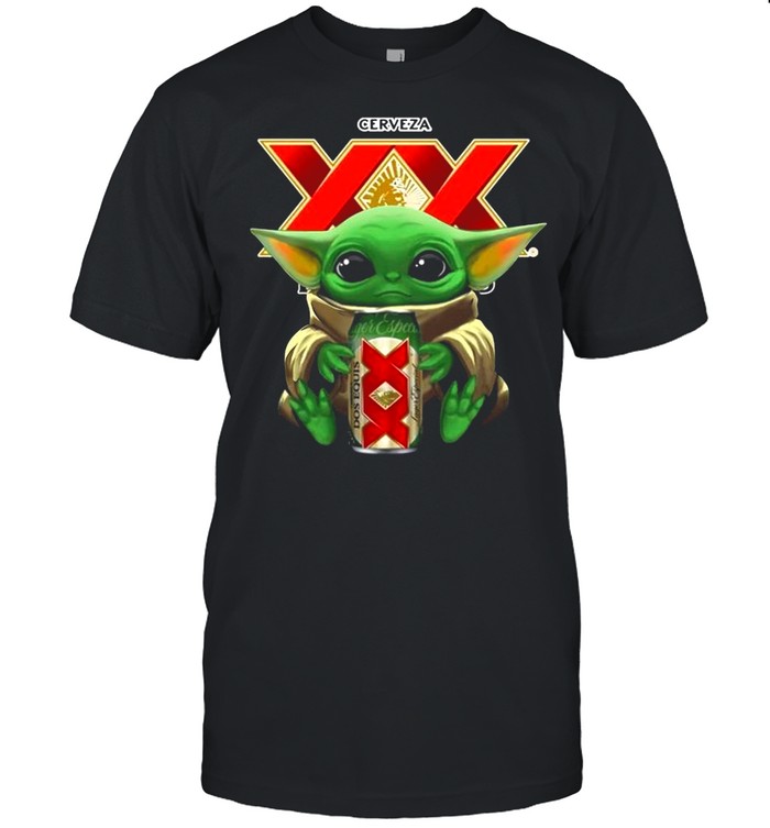 Baby Yoda Hug Cerveza Dos Equis shirt