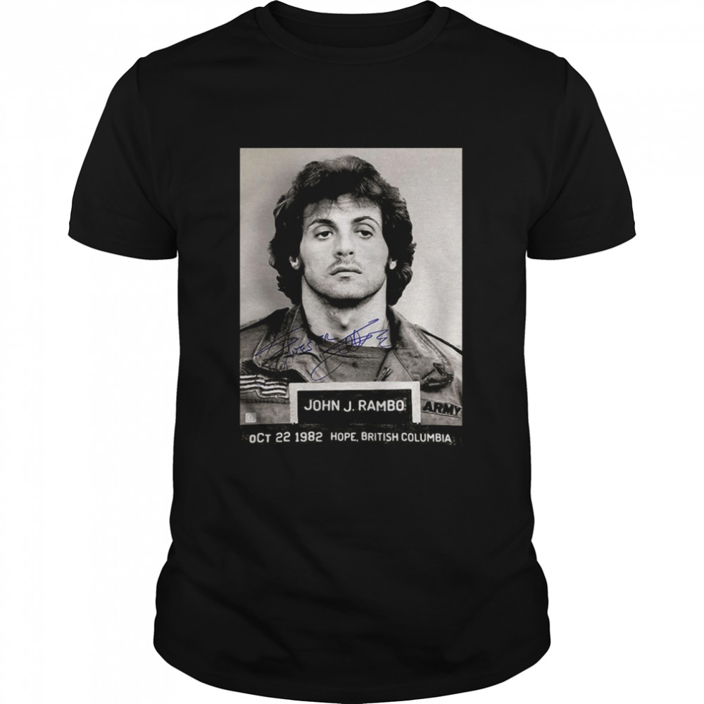 John Rambo Mugshot Signature shirt