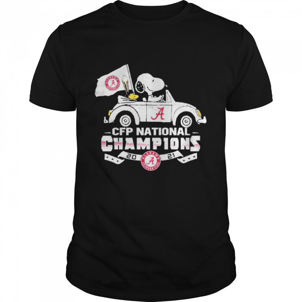 Snoopy and woodstock alabama crimson tide cfp national champions 2021 shirt