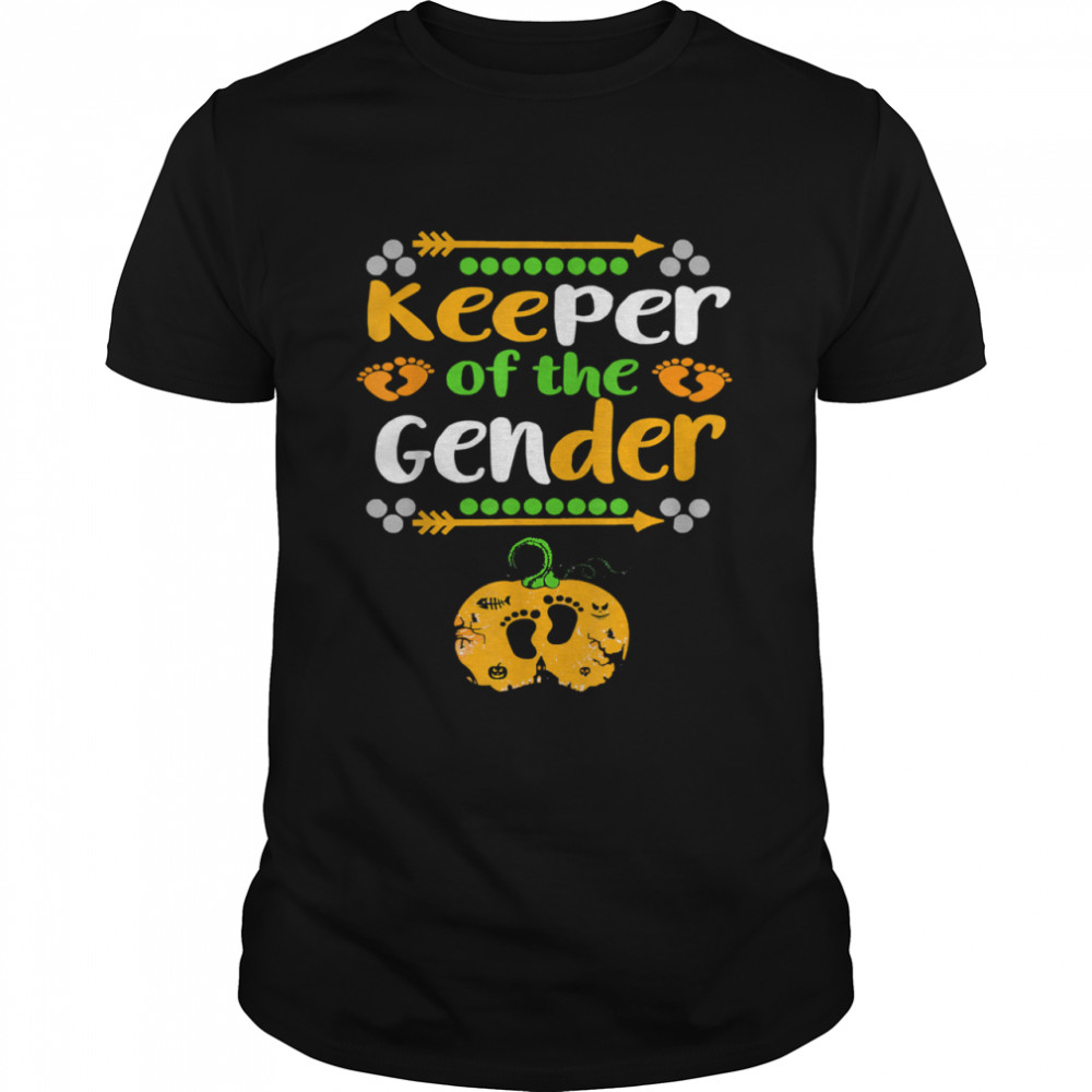 Halloween Keeper Of The Gender Reveal Baby Announcement shirt