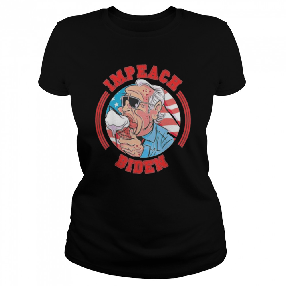 Impeach Biden American flag shirt Classic Women's T-shirt