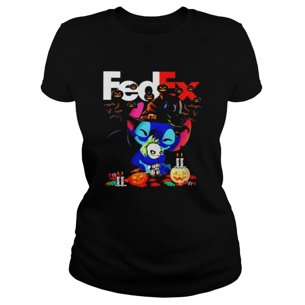 FedEx Stitch hug Joker happy Halloween shirt Classic Women's T-shirt