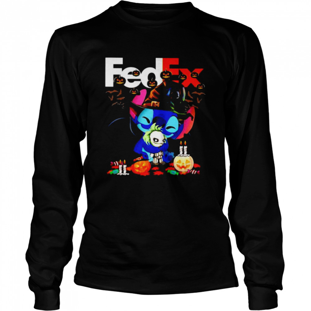 FedEx Stitch hug Joker happy Halloween shirt Long Sleeved T-shirt