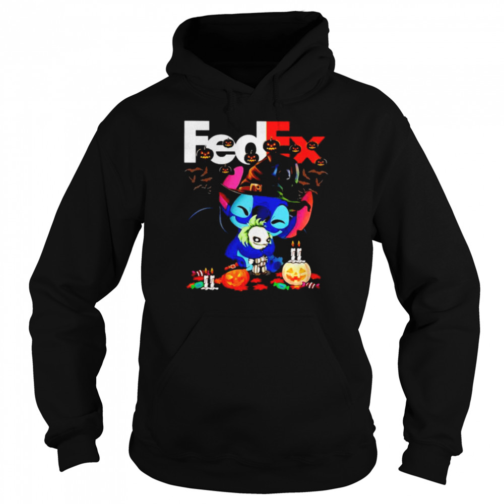 FedEx Stitch hug Joker happy Halloween shirt Unisex Hoodie