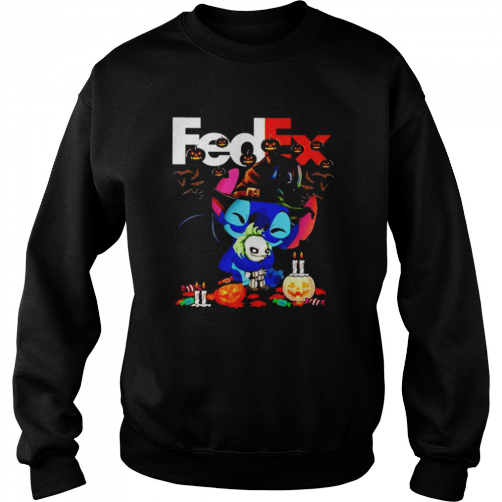 FedEx Stitch hug Joker happy Halloween shirt Unisex Sweatshirt