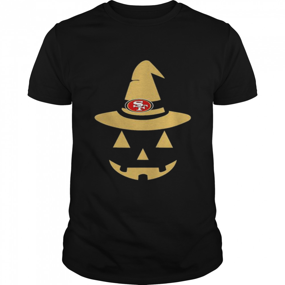 Pumpkin Witch San Francisco 49Ers logo Halloween shirt