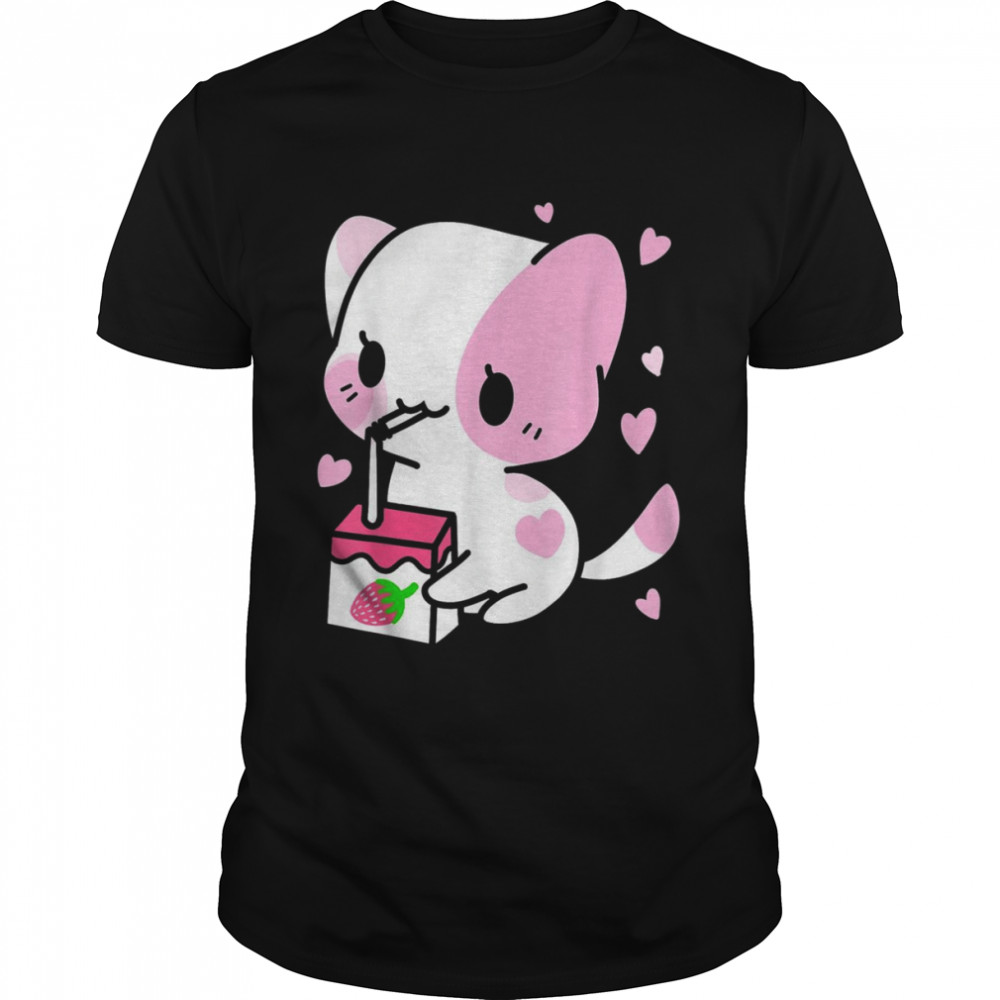 Strawberry Milk Chibi Cat Kawaii Nexo Anime Shirt