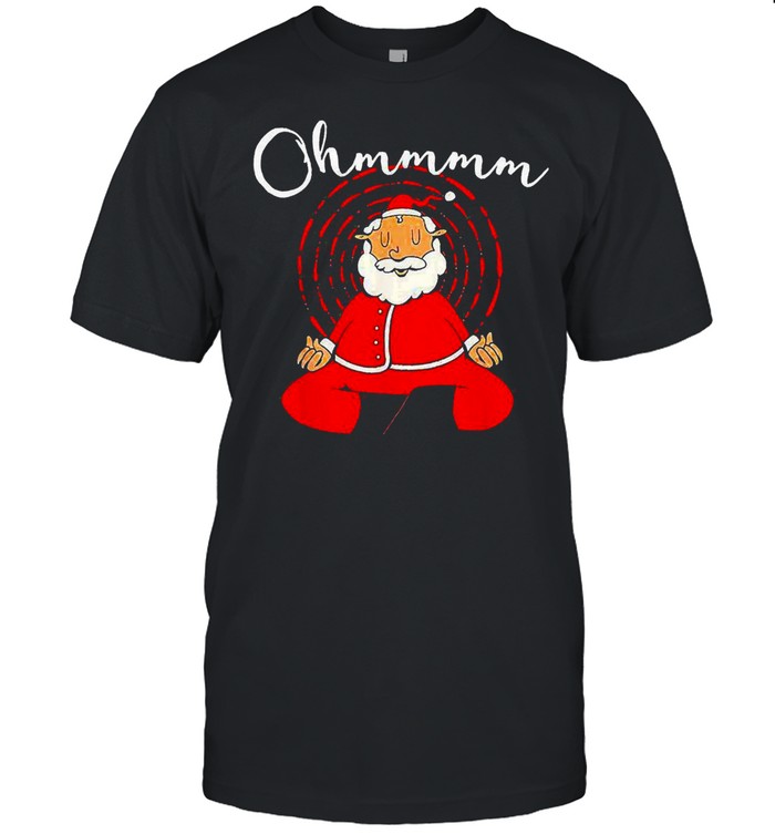 Meditating Santa Yoga Ohmmm Christmas Shirt