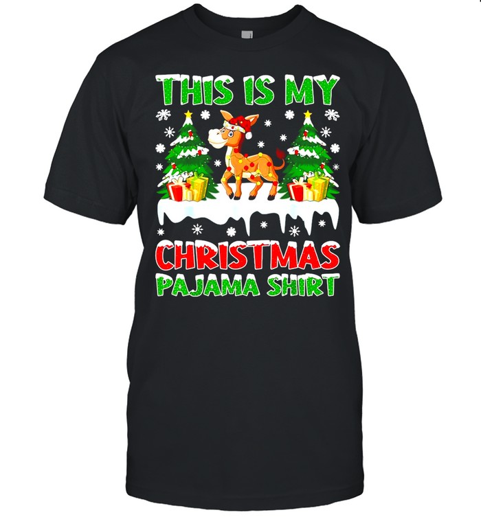 Xmas Santa This Is My Donkey Christmas Pajama Sweater T-shirt