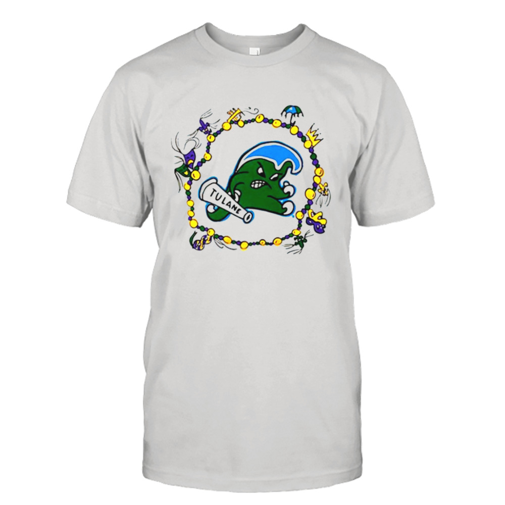 Vintage NCAA Tulane Green Angry Wave 2023 Shirt