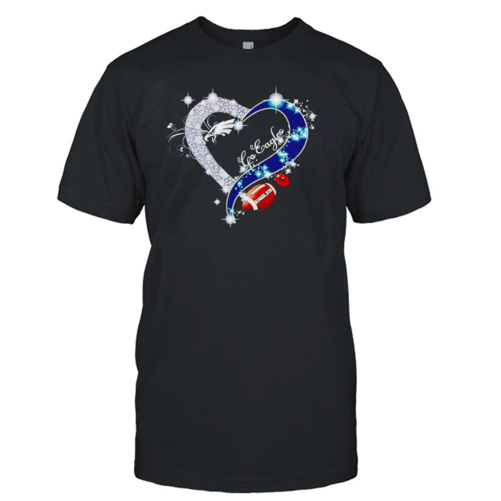 Diamond heart go Eagles shirt