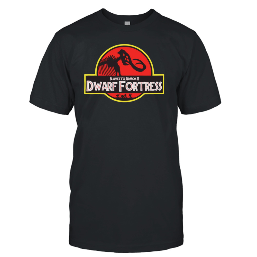 Jurassic Park Logo Slaves To Armok Strike The Earth Dwarf Fortress shirt