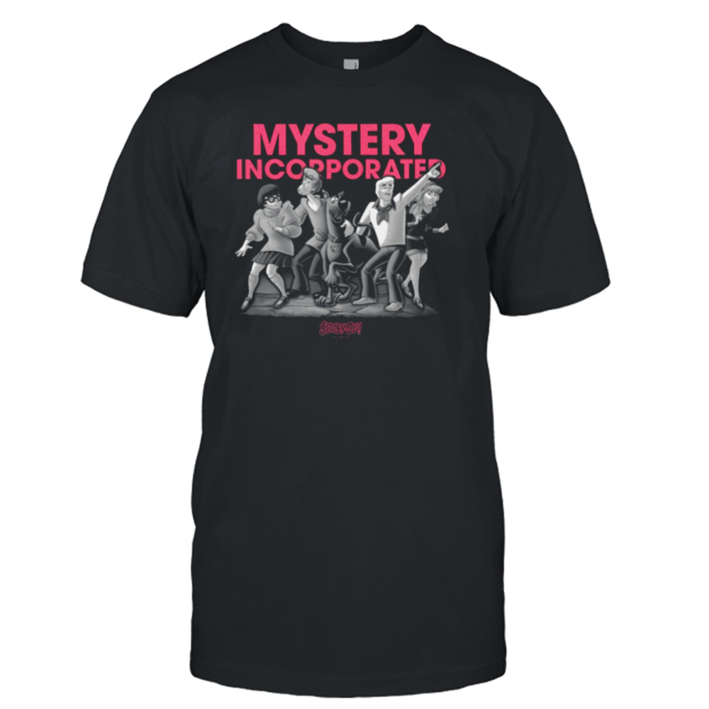 Mystery Incorporated Frightened Group Shot Poster Scooby Doo shirt