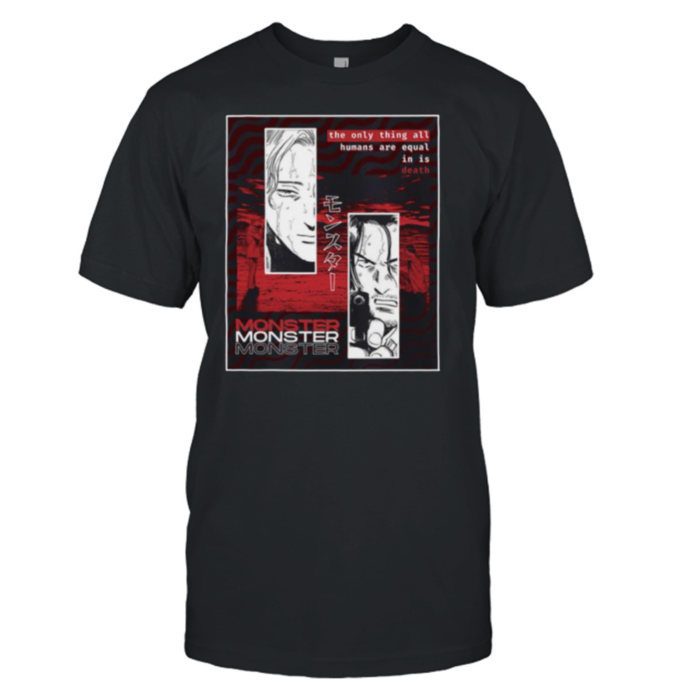 Naoki Urasawa Monster Anime Red Graphic shirt