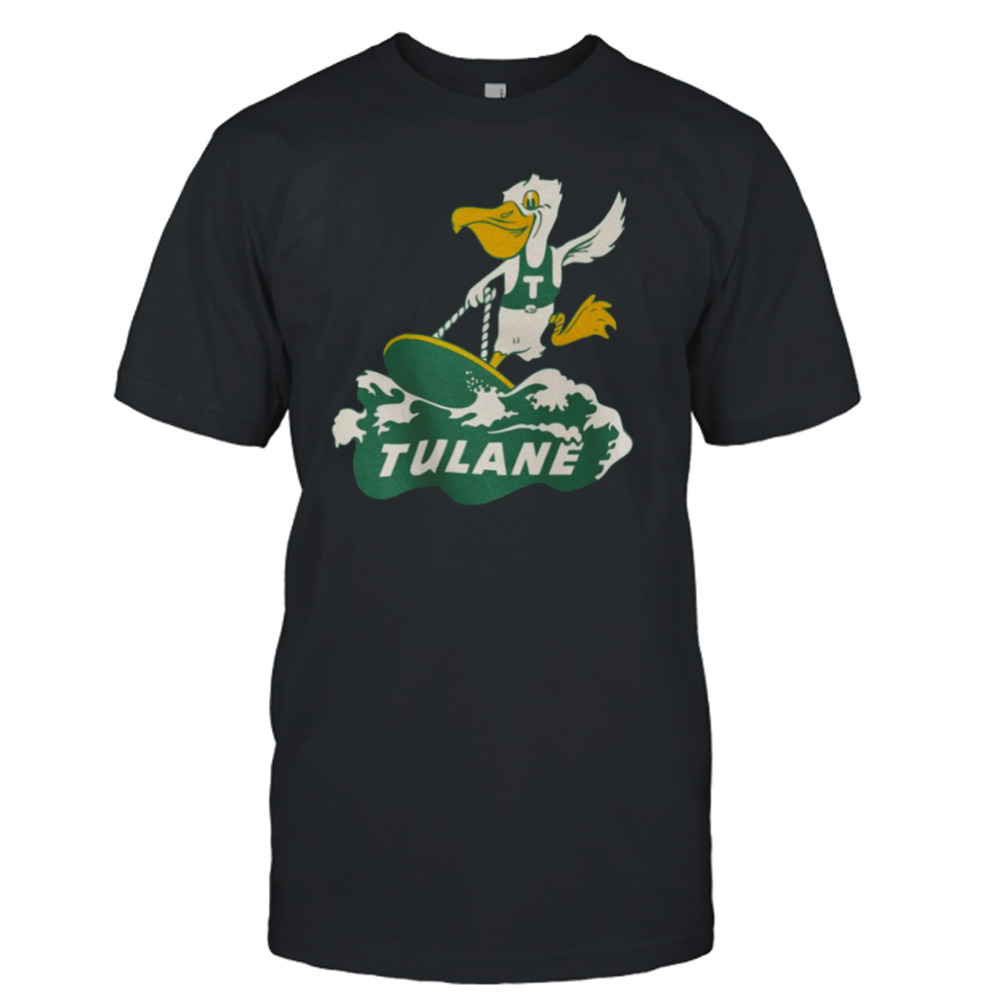 Vintage Duck Tulane Green Wave Football T-shirt