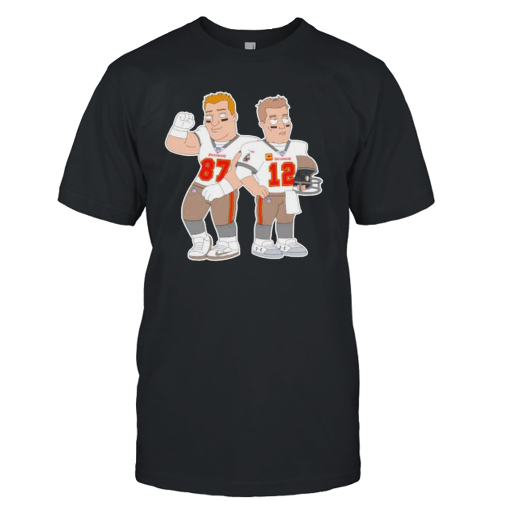 rob Gronkowski and Tom Brady Tampa Bay Buccaneers cartoon shirt