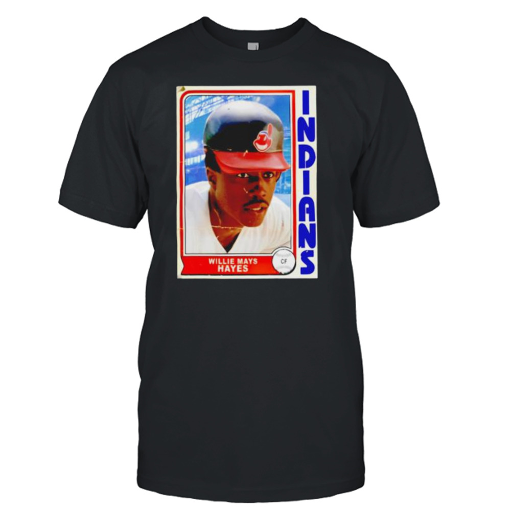 willie Mays Hayes CF baseball retro trading shirt