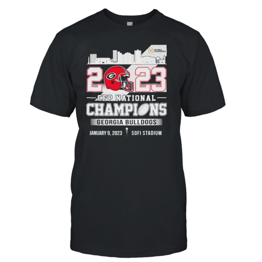 2023 CFP National Champions Georgia Bulldogs Skyline Shirt