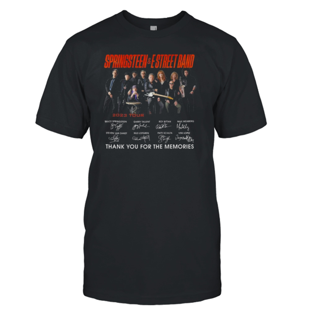 Bruce Springsteen & The E Street Band 2023 Tour Thank You For The Memories Signatures Shirt