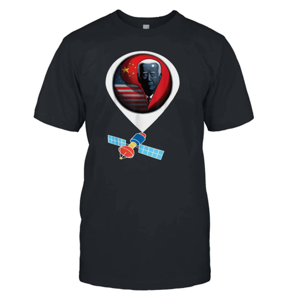 Chinese Spy Balloon Surveillance Joe Biden Xi Jinping China Flag T-Shirt