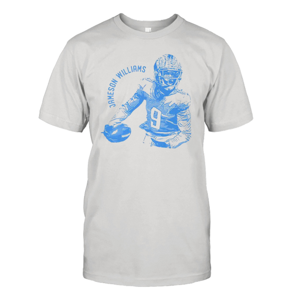 Jameson Williams Detroit Vintage Mono Football Shirt