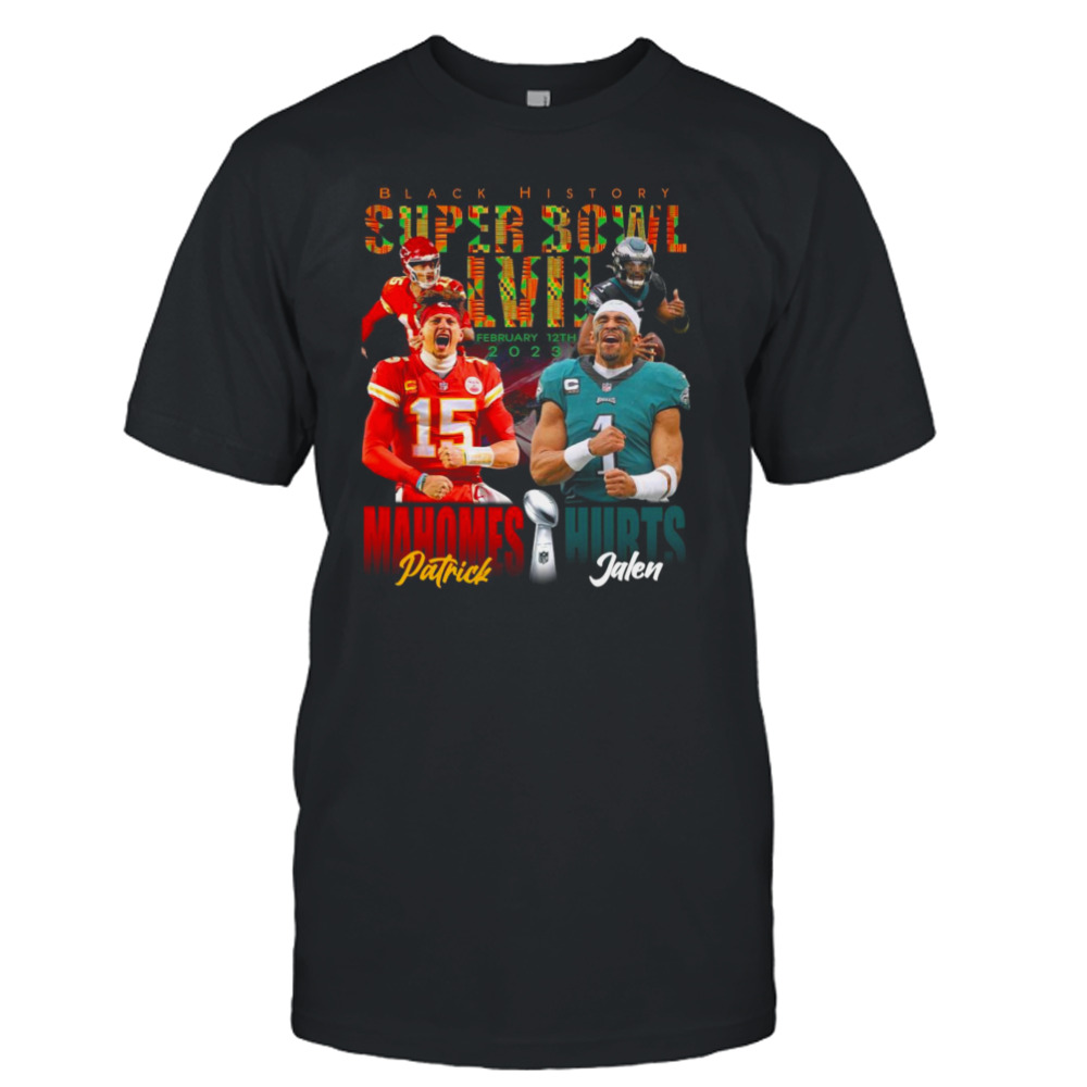 Patrick Mahomes Vs Jalen Hurts Black History Super Bowl LVII 2023 Men’s shirt