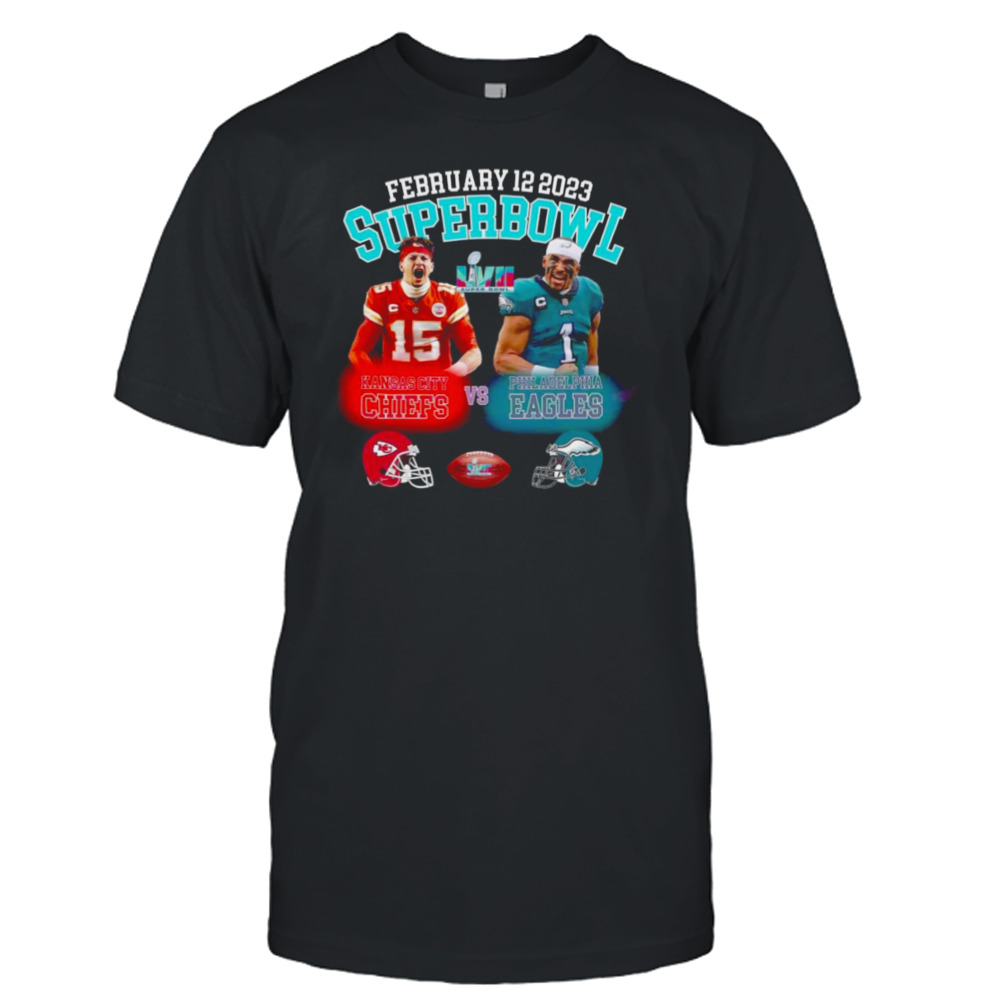 Patrick Mahomes Vs Jalen Hurts Super Bowl LVII Chiefs Vs Eagles 2023 Shirt