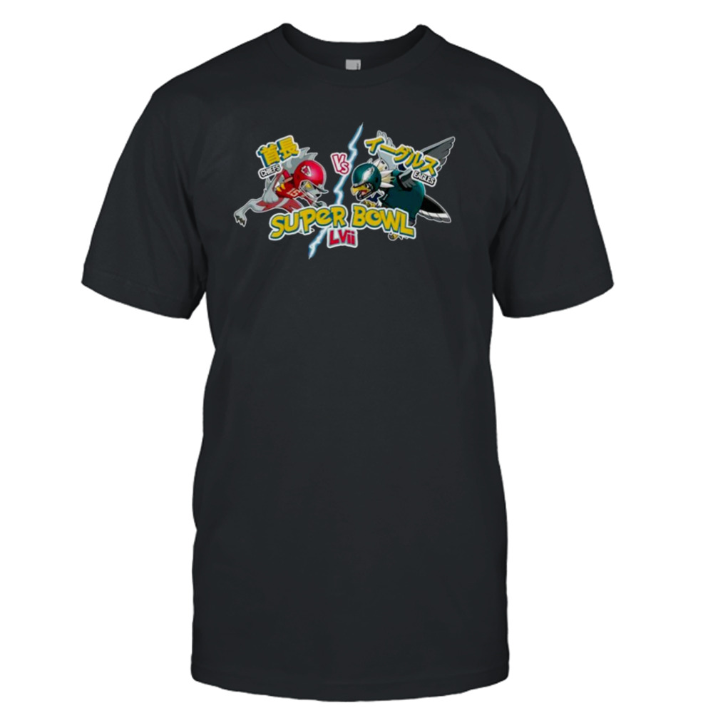 Pokemon Inspired Chiefs Eagles Battle Super Bowl LVII 2023 Shirt