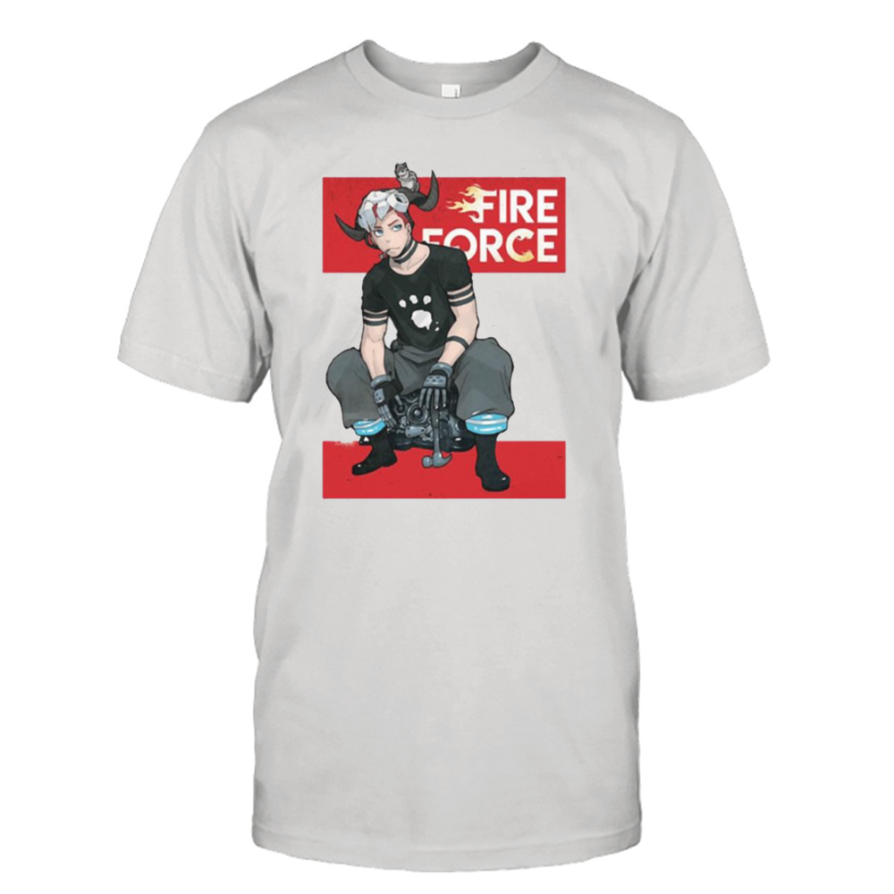 Red Design Shinra Fire Force shirt