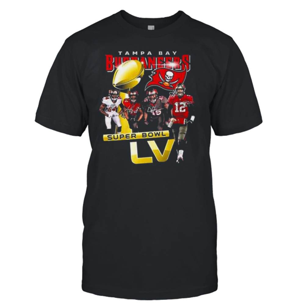 Tampa Bay Buccaneers super bowl LVI signatures T-shirt