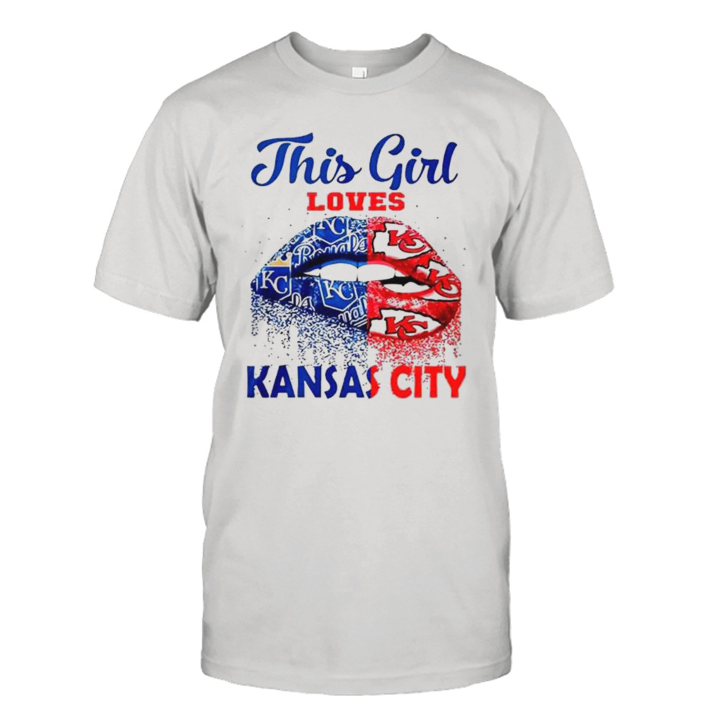 This Girl love Kansas City Chiefs and Royal lips shirt