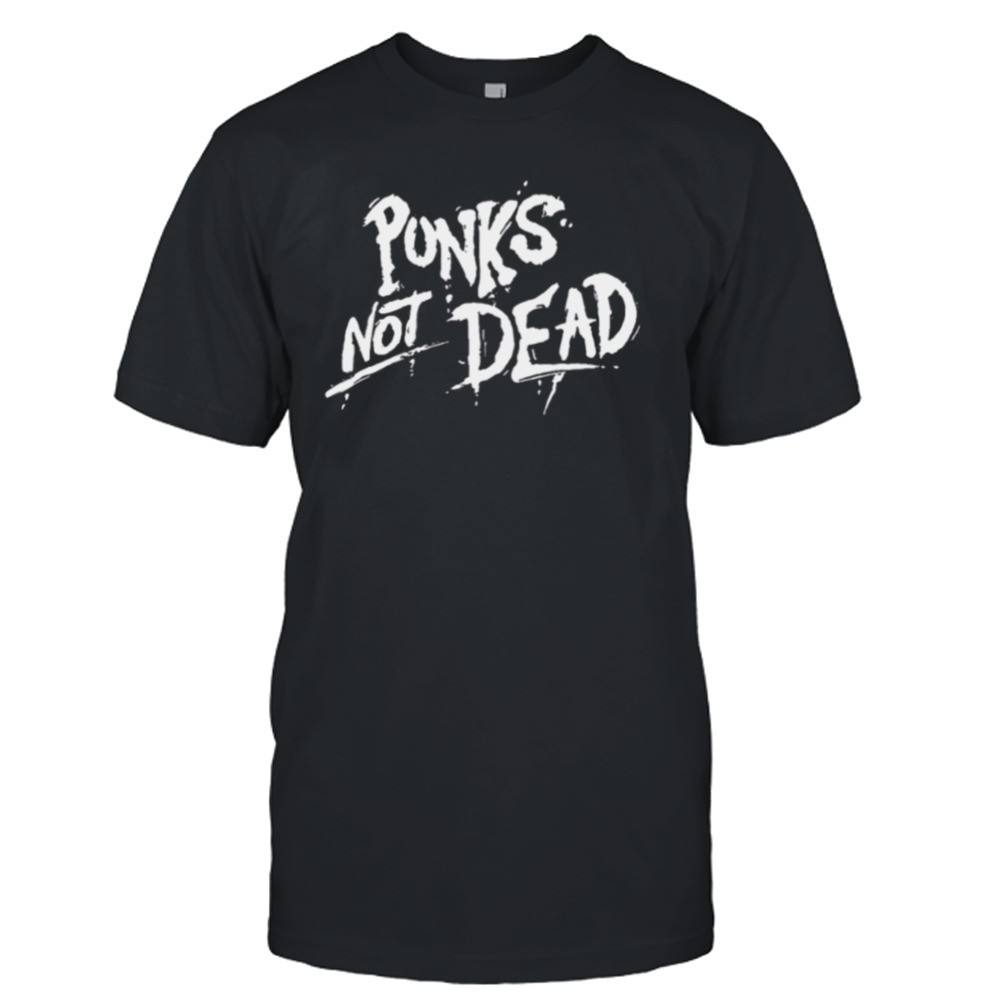 White Text Punks Not Dead Rock The Exploited shirt