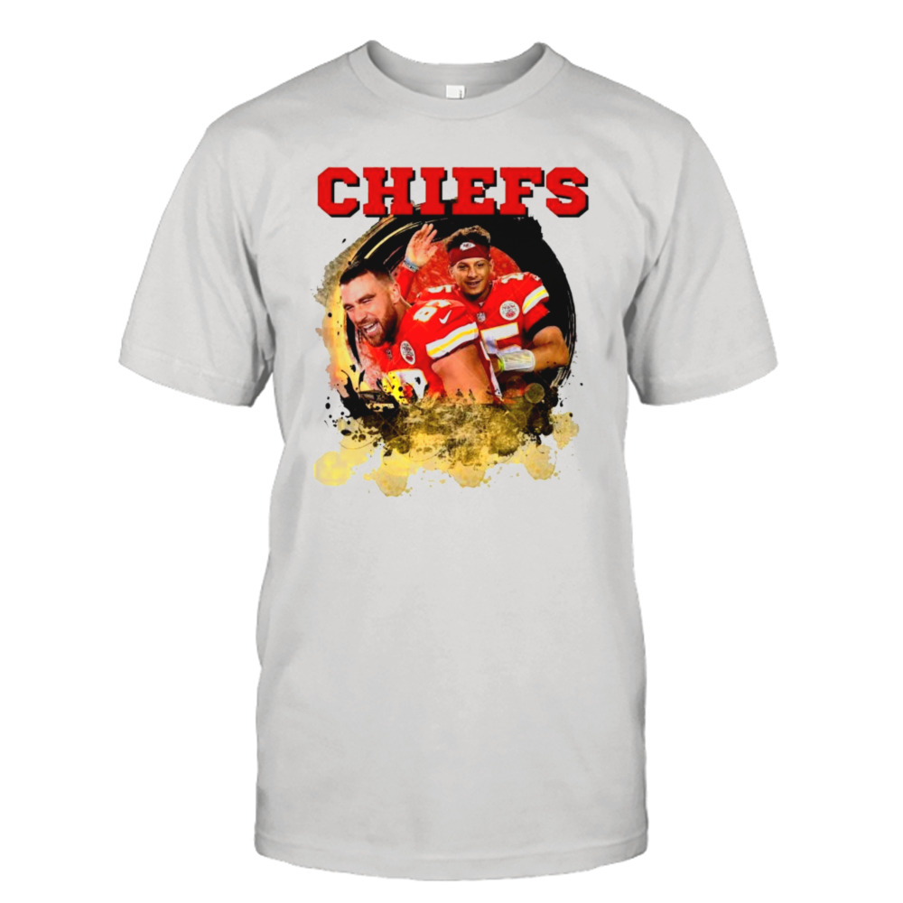 Kelce Travis 87 And Patrick Mahomes 15 Of Kansas City Chiefs Football 2023 Shirt