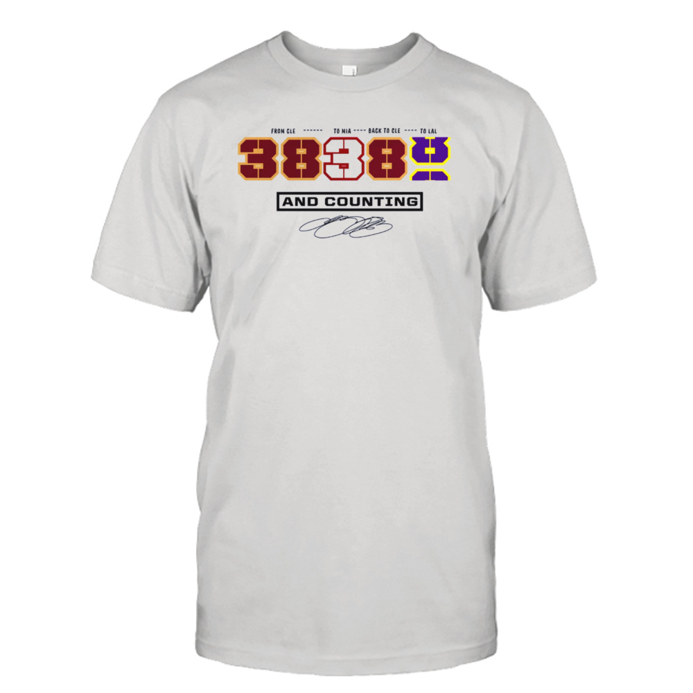 LeBron James White NBA All-Time Scoring Record – Split Points T-Shirt