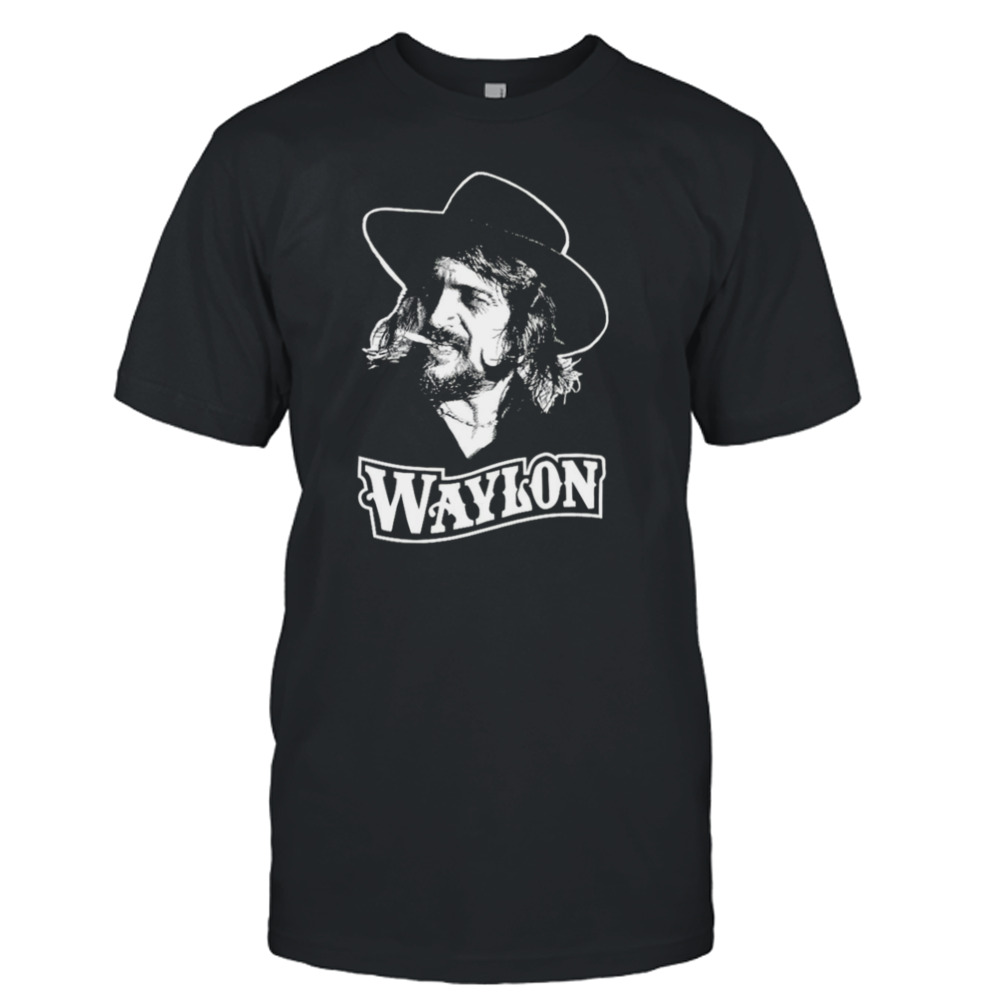 Waylon Jennings White Portrait shirt