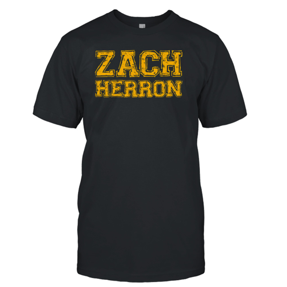 Zach Herron Yellow Typography shirt