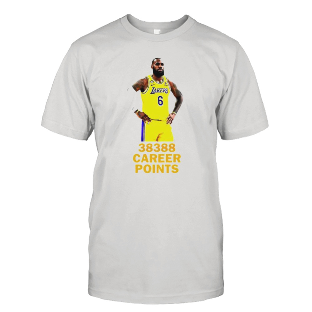 lebron James Los Angeles Lakers 38388 career points shirt