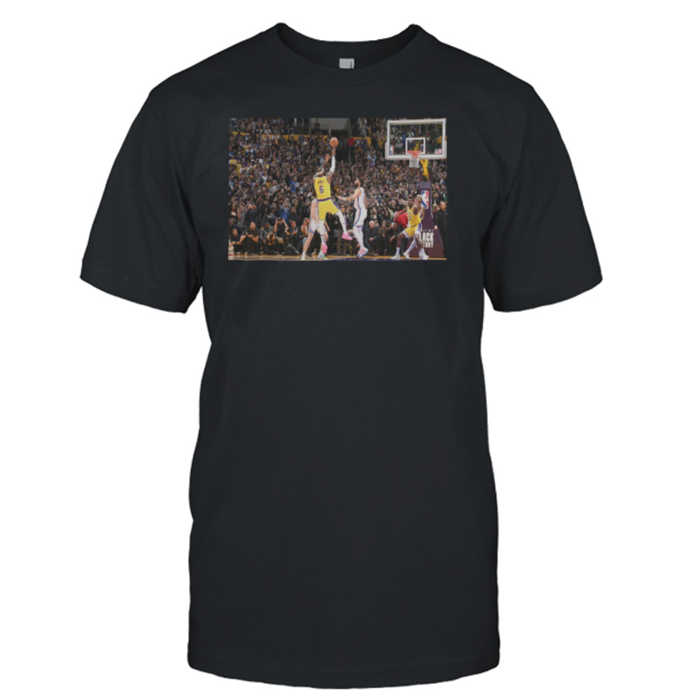 Lebron James All Time Points Leader Shot Photo Shirt