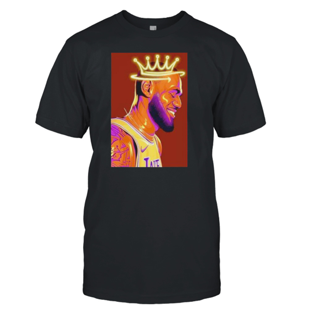 crowned King Lebron James Lakers smile shirt