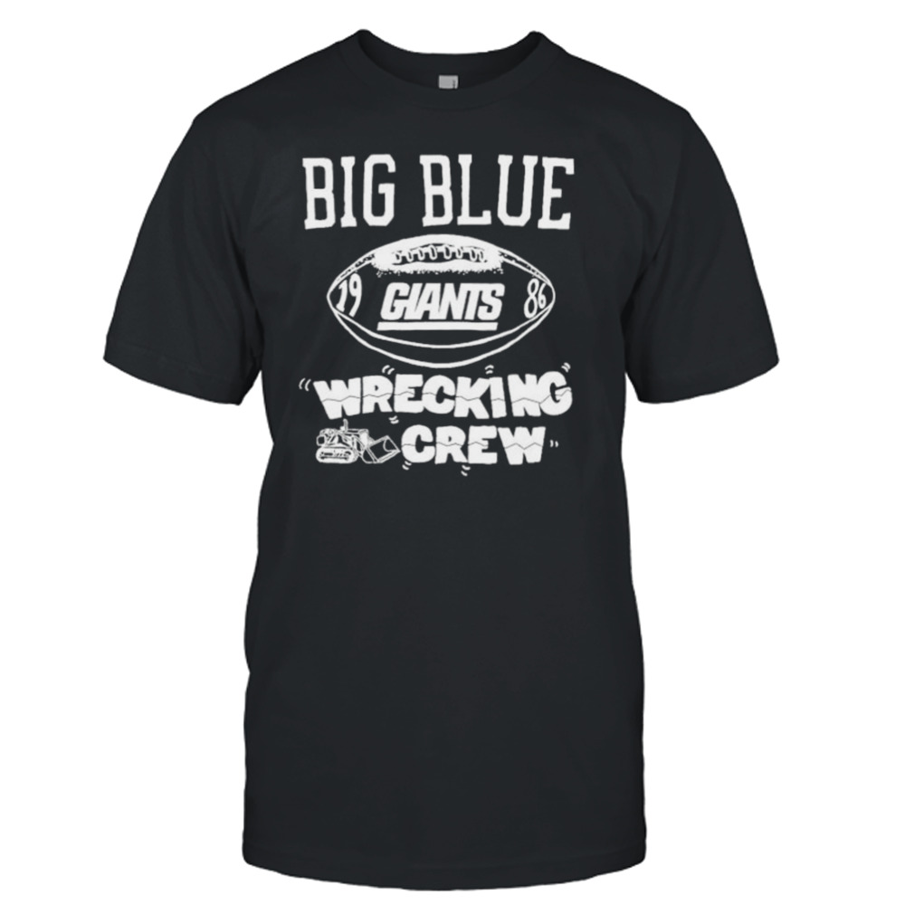 ew York Giants big blue wrecking crew shirt