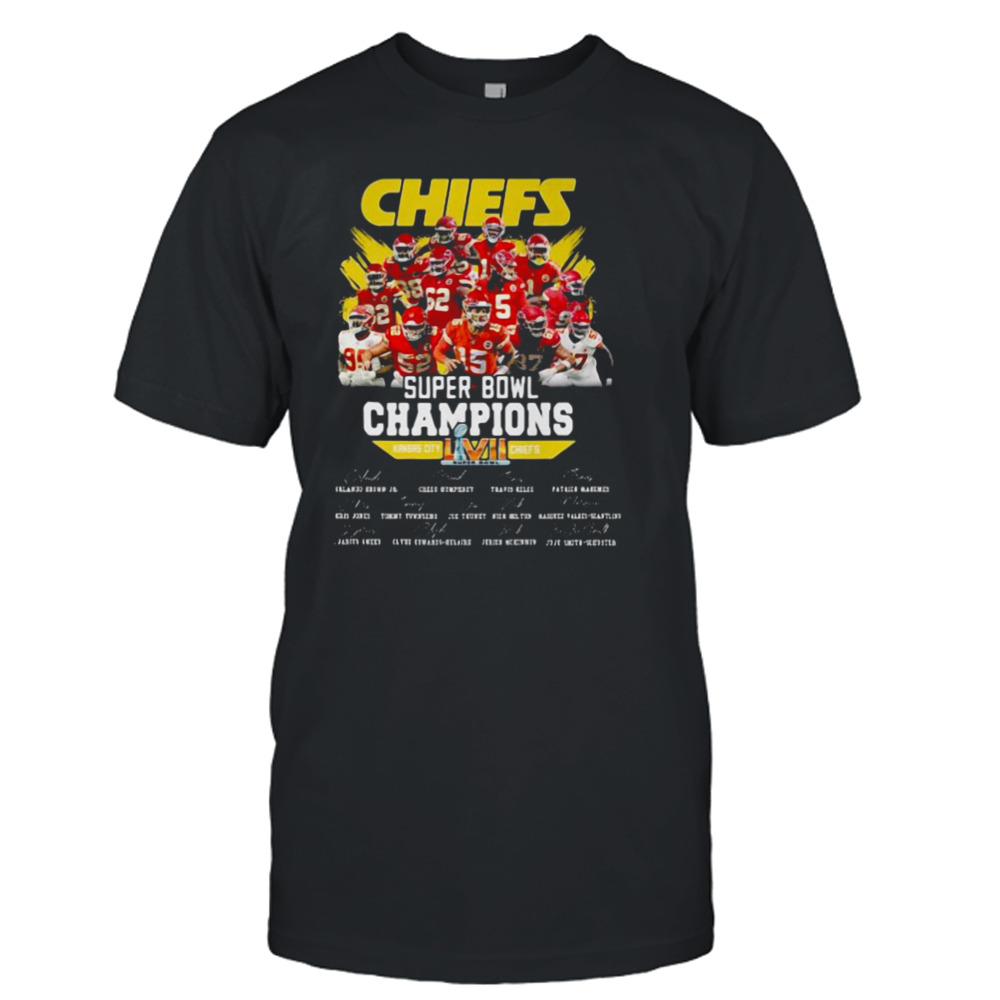 Chiefs Super Bowl Champions LVII Kansas City Chiefs Signatures 2023 Shirt