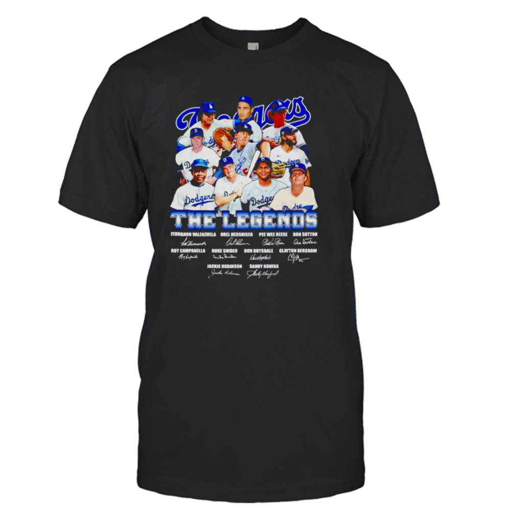 Dodgers team the legends signatures shirt