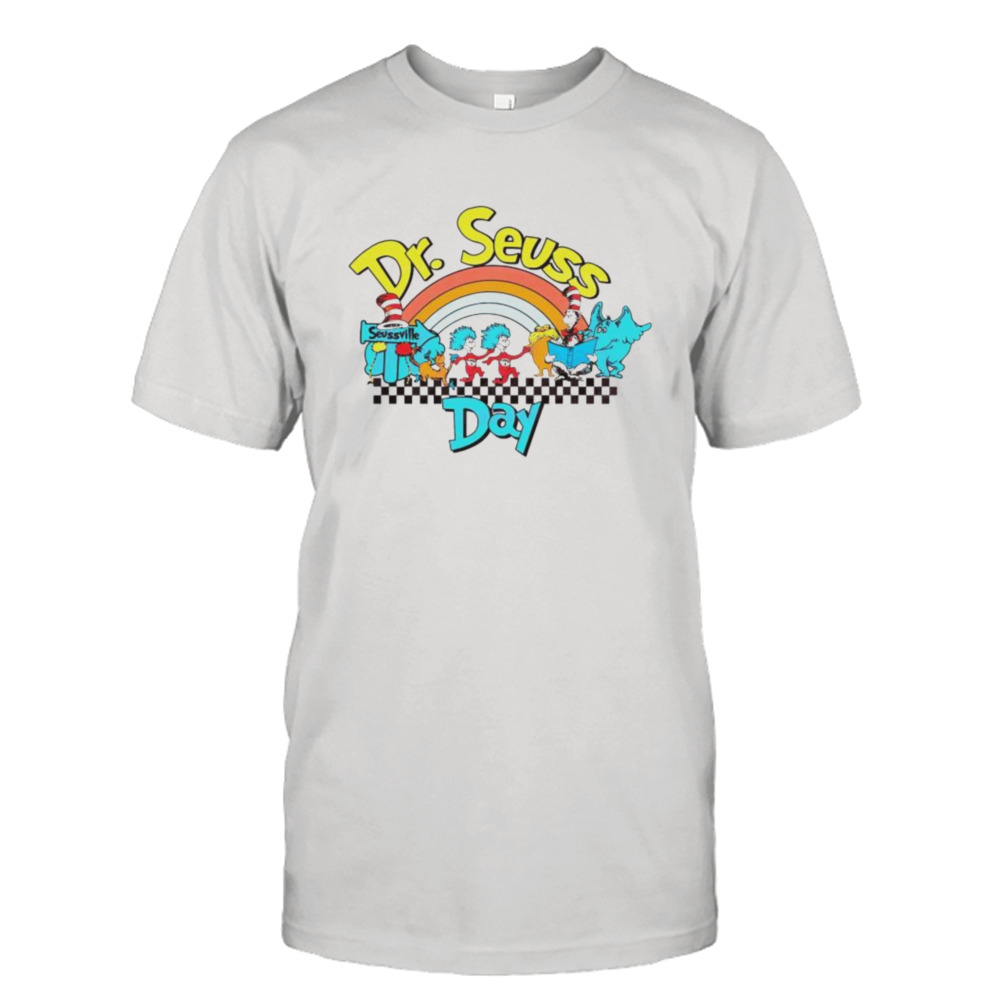 dr. Seuss day rainbow shirt