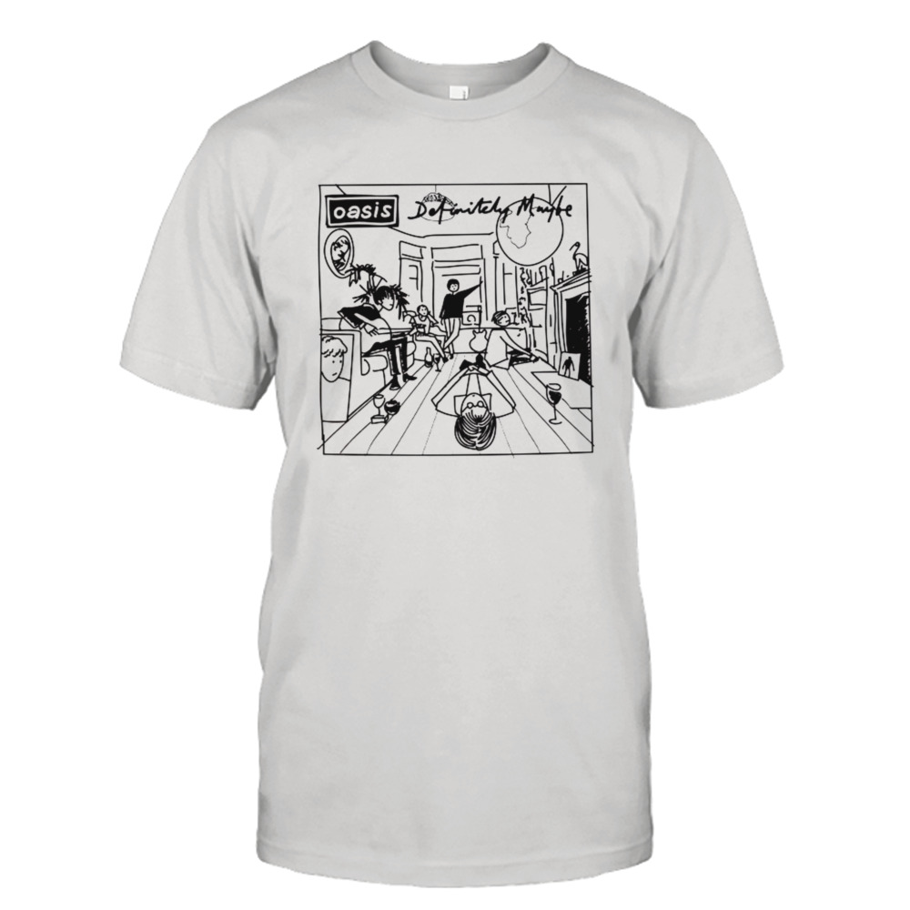 Aesthetic Design Definitely Maybe Of Oasis Band shirt