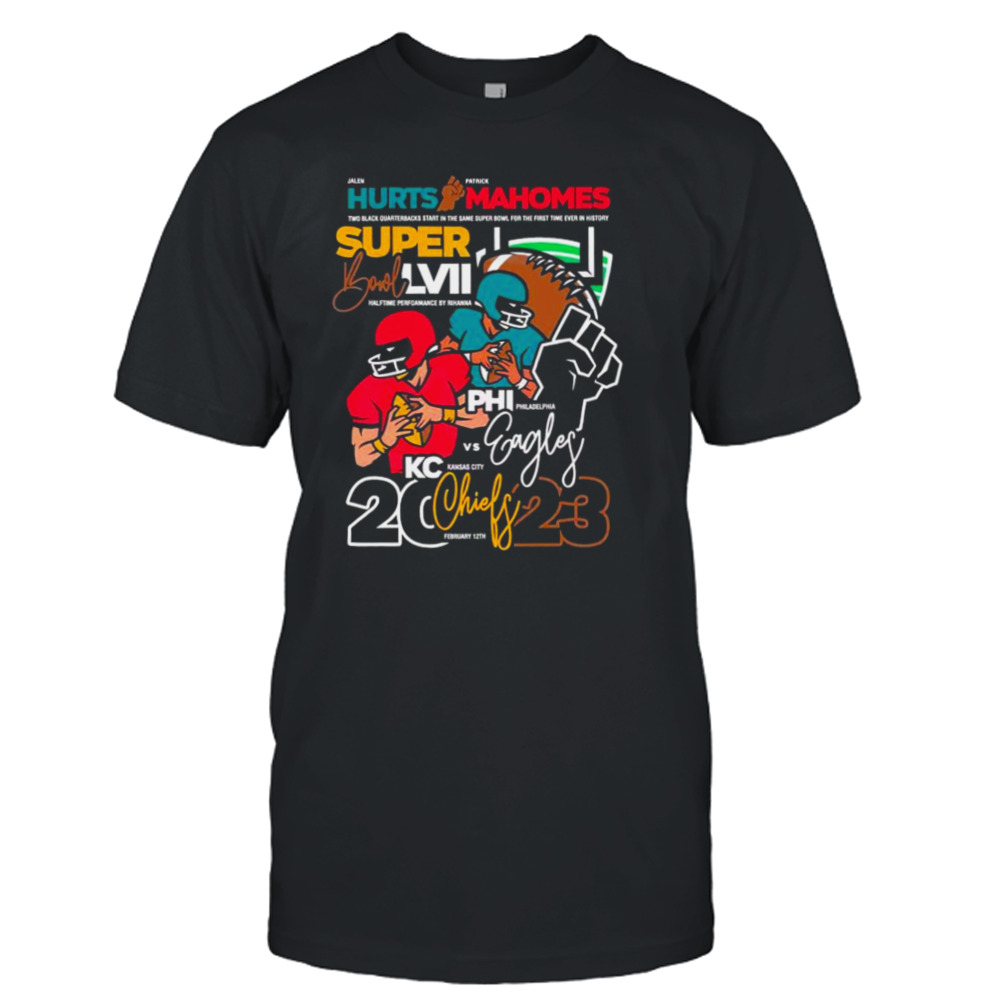 Super Bowl LVII Patrick Mahomes Vs Jalen Hurts Black History 2023 Shirt -  Teexpace