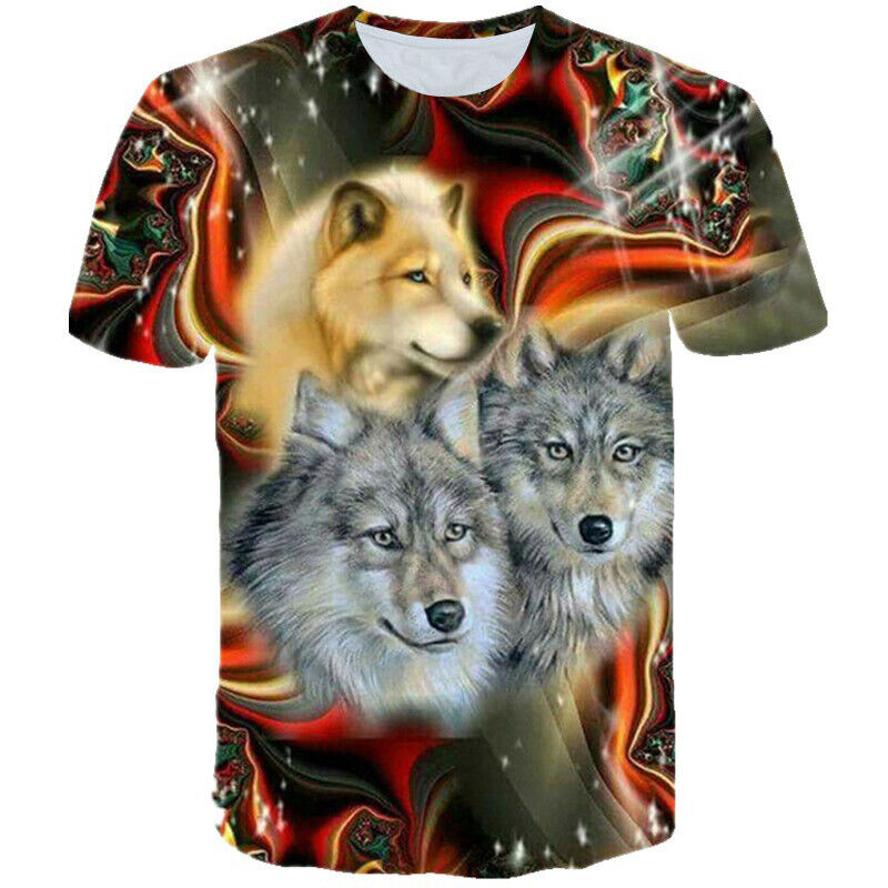 Animal Wolf 3D Print Casual T-Shirt