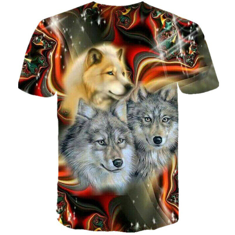 Animal Wolf 3D Print Casual T-Shirt