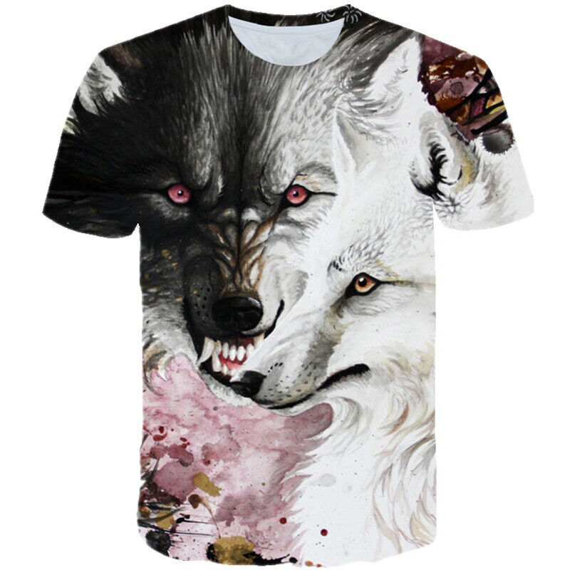 Animal Wolf 3D Print Casual TShirt