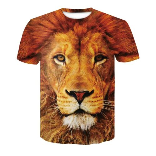 Fashion Cool Animal Lion 3D Print Clothing Tshirt