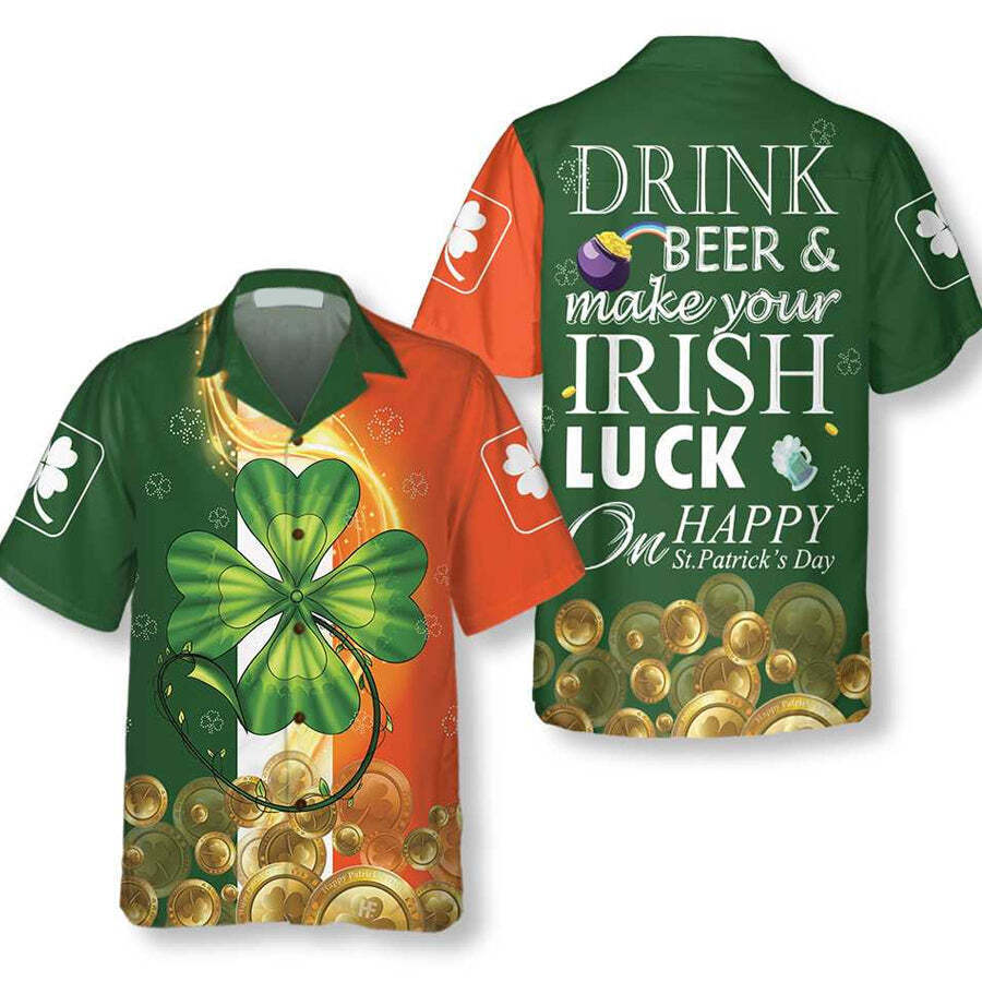 Irish Luck On St. Patrick's Day Hawaiian Shirt